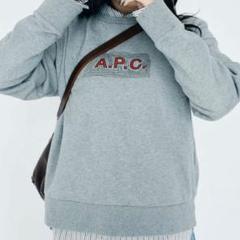A.P.C. グレー ロゴ　スウェット XS