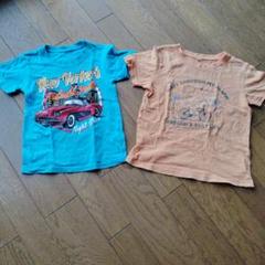 【美品】Tシャツ2枚セット 青・オレンジ