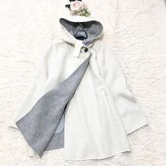 【美品】23区　カシミヤ•アンゴラ　フーデッドリバーコート　定価5万　38 美品】23区 カシミヤ•アンゴラ フーデッドリバーコート 定価5万