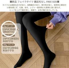✨新品✨フェイクタイツ ストッキング風 着圧 薄手 裏起毛なし フリーサイズ