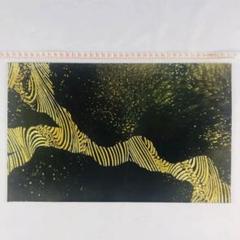 皮革　オリジナル　敷物　蒔絵　金彩　お宝　敷物　エナメルコーティング