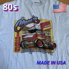 80s USA製 Hanes カリストガ スプリントカー Tシャツ