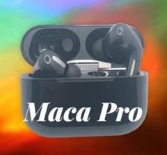 大人気 Maca pro ワイヤレス マイク付 イヤホン ブラック ●