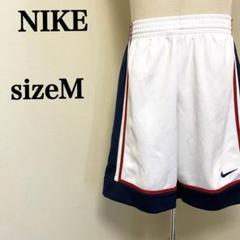 NIKEナイキ　ウエスト内ヒモブルー刺繍ロゴハーフパンツ