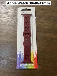 Apple Watchバンド コンパチブル 38/40/41mm 花柄 ワイン