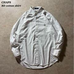 CHAPS BD cotton shirtホワイト古着CBOY美品レア当時物白