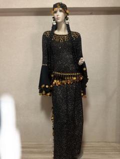 【ベリーダンス用衣装】ゴールド×ブラック サイーディドレス ワンピース ドレス 7105A080-6071-4B9F-9F71-