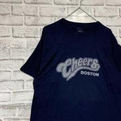 USA製90sヴィンテージTシャツ！シングルステッチ ネイビー半袖
