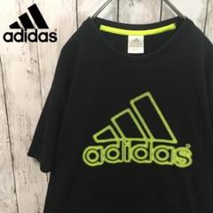 古着 adidas Tシャツ ネオンカラー デカロゴ 美品
