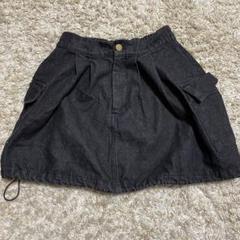 ダークグレー デニム ミニスカート