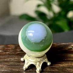 天眼石 水晶瑪瑙 原石 s1016 クリスタルボール 天然石 鉱物 台座付き