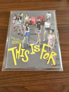 TWICE this is for アルバム　開封済み　トレカなし　CD