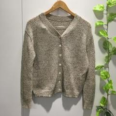 human カーディガン　ボタン付き　トップス　 M ベージュ系 　レディース