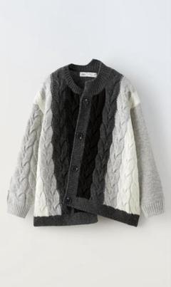 ZARA ザラ キッズ アシンメトリー ニット カーディガン 152