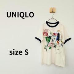 UNIQLO グラフィックプリント 半袖Tシャツ ホワイト Sサイズ 1379