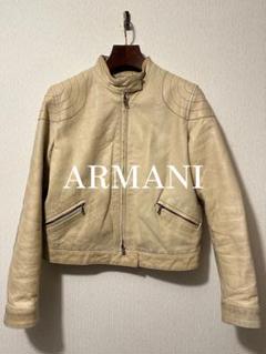 ARMANI JEANS 00s Short Leather Jacket