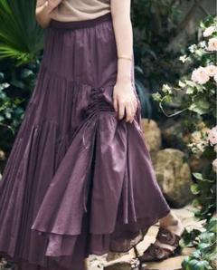 【6/30までの出品】Herlipto Cotton-voile Skirt 2025年最新】asymmetric tiered cotton-voile skirtの人気