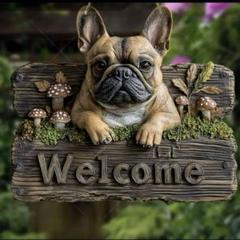 ウエルカムボード 犬 壁掛け 壁飾り 看板 パネル ブリキ 雑貨 動物 アートパネル 犬 ブリキ看板 チワワ ガーデン ポスター 絵