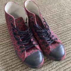 converse コンバースレッドヒョウ柄ハイカットスニーカー　23.0