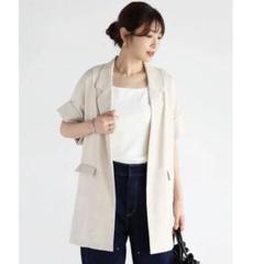 スコットクラブ系列■定価18,000円　　ハーフスリーブジャケット　アイボリーのサムネイル