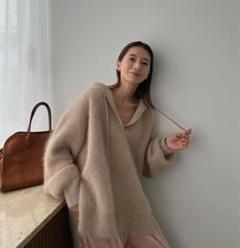 新品未使用★CLANE ANGORA COMPACT KNIT TOPSベージュ CLANE ANGORA COMPACT KNIT TOPS トップス