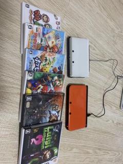 Nintendo 3DS LL オレンジ×ブラック3DSホワイト　ソフトセット