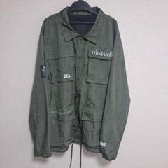 【USED】Wind And Sea オリーブグリーン チェックジャケット USED】Wind And Sea オリーブグリーン チェックジャケット