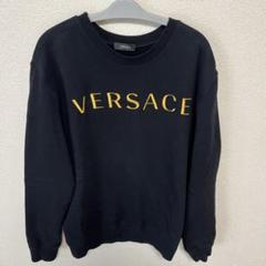 超希少品]ヴェルサーチ☆ブランドロゴ切り替えウールニット 入手困難