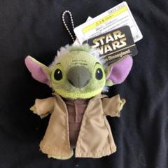 【美品】スティッチ ヨーダ ぬいぐるみバッジ スティッチ ヨーダ スターウォーズ ぬいぐるみバッジ ぬいば