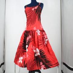 美品 ハワイ製 フラダンス衣装】レッド TorchGinger ワンピース
