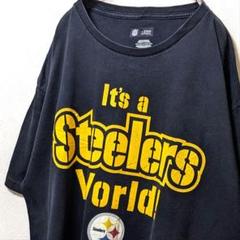 NFLピッツバーグスティーラーズ デカロゴ Tシャツ ブラック黒 XL 古着
