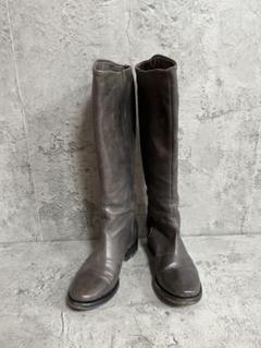 ブッテロ ロングブーツ BUTTERO グレー ローヒール 37 23.5