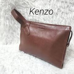 【Kenzo】ケンゾー　本革レザー　ハンドクラッチバッグ　セカンドバック　メンズ