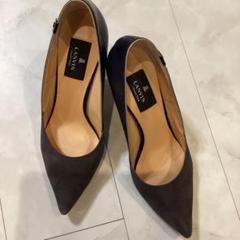 値下】LANVIN ブラックネイビーハイヒール24センチ ヒール高