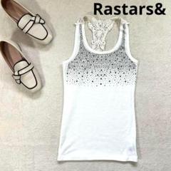 【Rastars&】FREE タンクトップ　レースバック ビーズ装飾