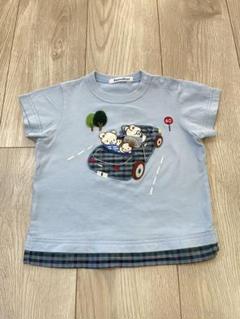 familiar 車刺繍 トレーナー ネイビー 美品】ファミリア familiar ネイビー 車刺繍 トレーナー 100cm