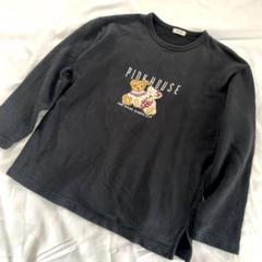 ピンクハウス　スウェット　トレーナー　黒　うさぎ ピンクハウストレーナースウェットシャツ黒