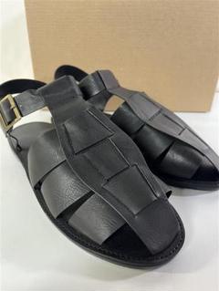 ★現品限り【新品★超特価】『最高の履き心地』「グルカ」フラットサンダル黒24.5