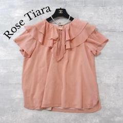 大きいサイズ　42【Rose Tiara】手洗い可　フリルカラーブラウス