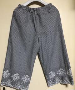 【新品未使用 】ギンガムチェックスソスカラップガウチョパンツ