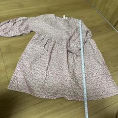 花柄 七分袖 ワンピース 110-120