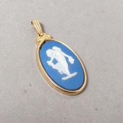 【良品】WEDGWOOD ウェッジウッド ペンダントトップ カメオ ジャスパー