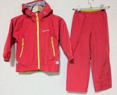 モンベル　レイントレッカー Kid's 110 上下セット　収納袋付き レイントレッカー Kid's 100-120｜モンベル