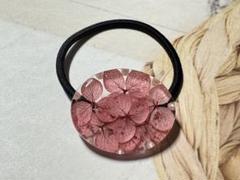 ヘアゴム No.321 アジサイ　カシスピンク