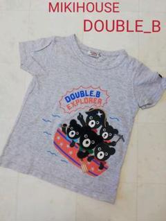 ミキハウス　ダブルビー　Tシャツ　100 グレー　半袖　B君　クマ　船　マリン