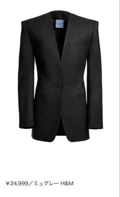 Thierry Mugler ノーカラー黒ジャケット カットアウトデザイン Thierry Mugler ノーカラー黒ジャケット カットアウトデザイン