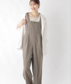 GLOBAL WORK MATINEE LINE/リネンライクサロペット
