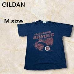 US古着]GILDANギルダン チームロゴ 両面プリントT ネイビー