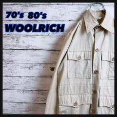 【木製ボタン】70's80'sウールリッチWOOLRICHサファリジャケット
