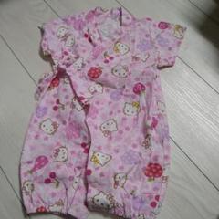 サンリオキティちゃん柄ロンパース甚平（ピンク色）70cm